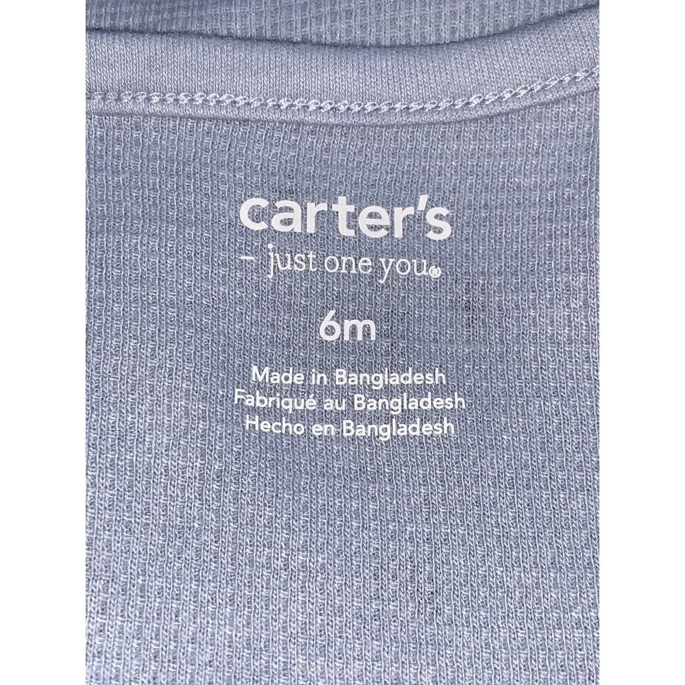 Carters Baby Boy Footed Sleeper Pajamas 2-Way Zipper Size 6M - Picture 5 of 6